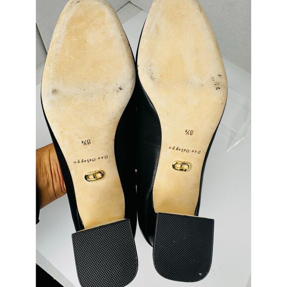 Dee Ocleppo Retro Black Zion Bow-Embellished Leather Pump sz 8.5 - Picture 8 of 11